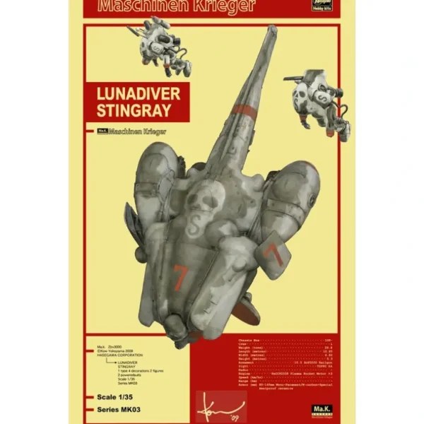 1/35 Maschinen Krieger Ma.K.Lunadiver Stingray MK03 LTG HSGWA-64003 - Miniature Marvels: Airplane Models & Painted Dice* Shop All