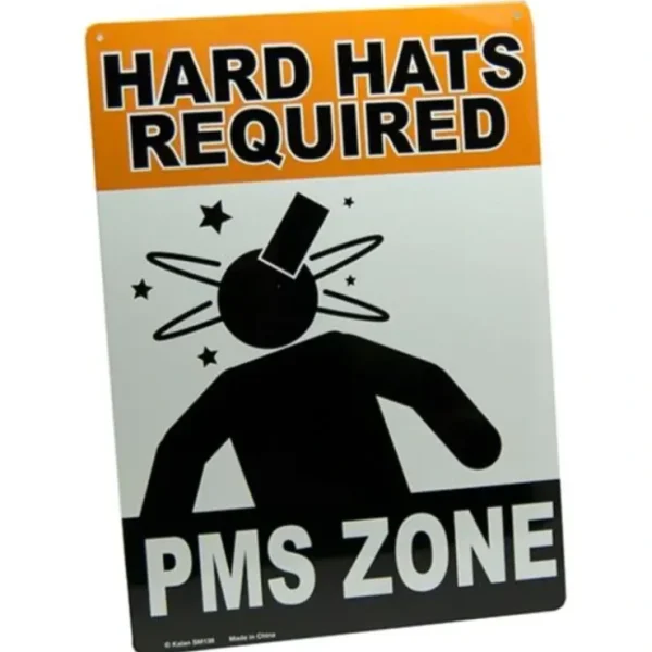 Best Sale Metal Sign "Hard Hats Required - PMS ZONE" Funny Female Office Wall Decor #H-11 - Miniature Marvels: Airplane Models & Painted Dice Egpull