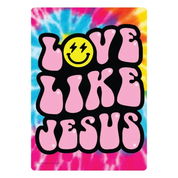 Cheap Metal Tin Sign "LOVE * LIKE * JESUS" Pop Art Graffiti Tie-dye Wall Decor #G-101 - Miniature Marvels: Airplane Models & Painted Dice Egpull