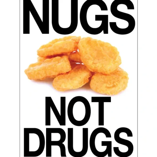 Cheap Metal Tin Sign "NUGS NOT DRUGS" Office Bar Man Cave Bedroom Wall Decor #G-101 - Miniature Marvels: Airplane Models & Painted Dice Egpull