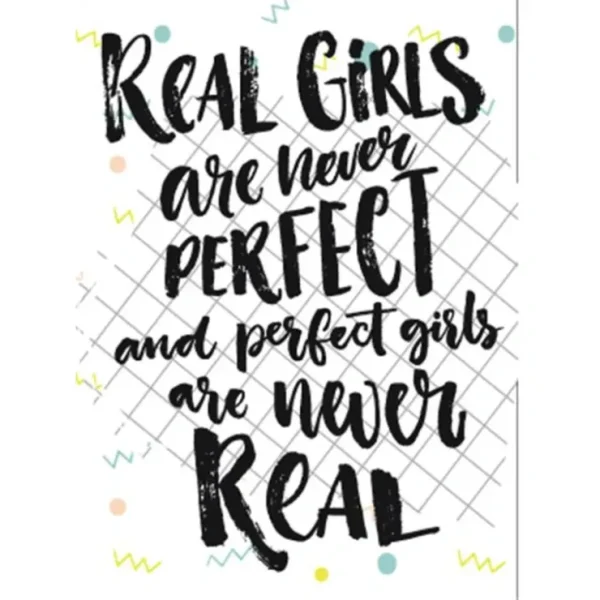 Shop Metal Tin Sign "Real Girls Are Never Perfect & Perfect Girls Never Real" #F-101 - Miniature Marvels: Airplane Models & Painted Dice Egpull