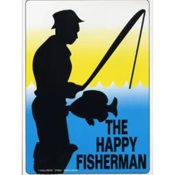 New Metal Tin Sign "THE HAPPY FISHERMAN" Funny Fish Blowjob Adult Wall Decor #C-101 - Miniature Marvels: Airplane Models & Painted Dice Egpull