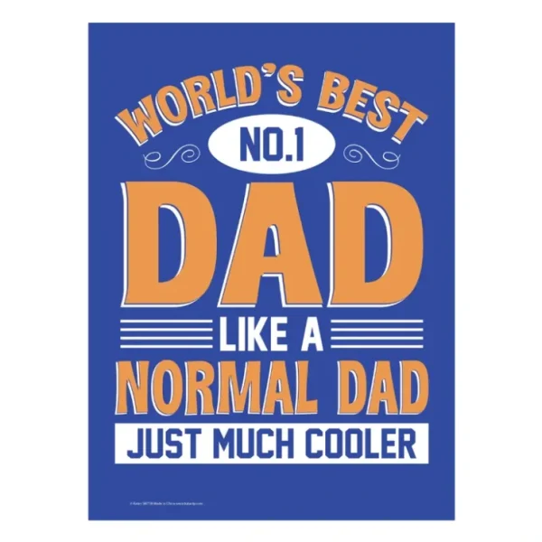 Hot Metal Tin Sign "World's Best Dad - Just Cooler" Home Wall Decor Father'sGift #H1 - Miniature Marvels: Airplane Models & Painted Dice Egpull