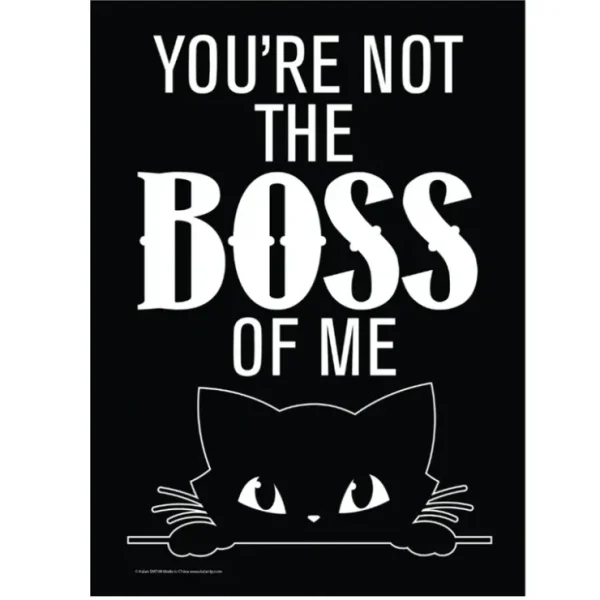 Best Sale Metal Tin Sign "You're Not the BOSS Of Me" Funny Cat Home Office Wall Decor #H-1 - Miniature Marvels: Airplane Models & Painted Dice Egpull