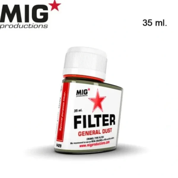 Best MIG Productions: Filter - General Dust 35ml LTG AK-F429 - Miniature Marvels: Airplane Models & Painted Dice Paint