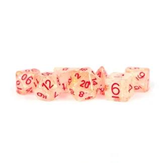 Outlet 16mm Resin Flash Dice Poly Dice Set: Red MET 681 - Miniature Marvels: Airplane Models & Painted Dice Dice