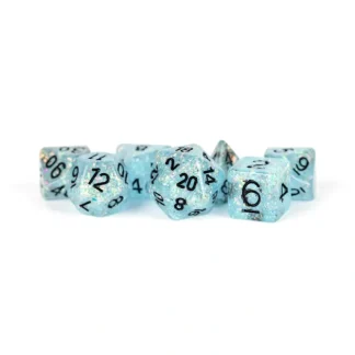 Cheap 16mm Resin Flash Dice Poly Dice Set: Blue MET 682 - Miniature Marvels: Airplane Models & Painted Dice Dice