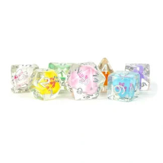 Shop 16mm Resin Poly Dice Set: Love Dice MET 749 - Miniature Marvels: Airplane Models & Painted Dice Dice