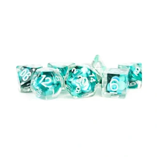 Outlet 16mm Resin Poly Dice Set: Mermaid Scales MET 743 - Miniature Marvels: Airplane Models & Painted Dice Dice