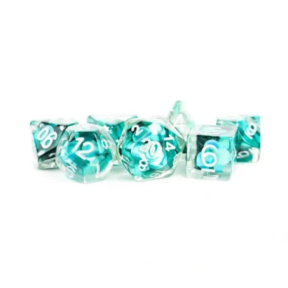 Outlet 16mm Resin Poly Dice Set: Mermaid Scales MET 743 - Miniature Marvels: Airplane Models & Painted Dice Dice
