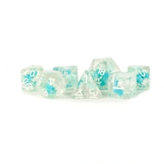 Shop 16mm Resin Poly Dice Set: Snowflake Dice MET 752 - Miniature Marvels: Airplane Models & Painted Dice Dice