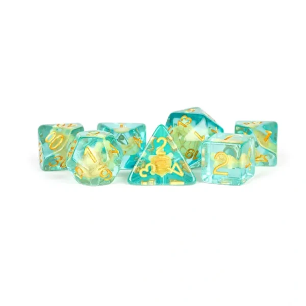 Fashion 16mm Resin Poly Dice Set: Turtle Dice MET 742 - Miniature Marvels: Airplane Models & Painted Dice Dice