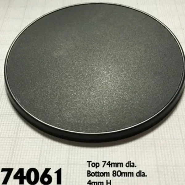 80mm Round Gaming Base (4) RPR 74061 - Miniature Marvels: Airplane Models & Painted Dice* Shop All