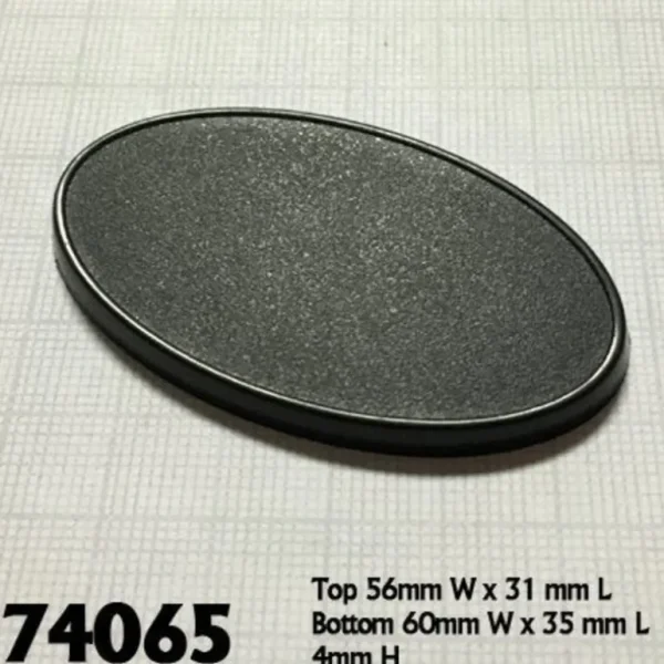 60mm X 35mm Oval Gaming Base (10) RPR 74065 - Miniature Marvels: Airplane Models & Painted Dice* Shop All