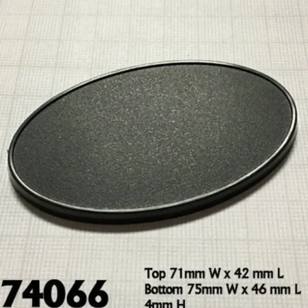 75mm X 46mm Oval Gaming Base (10) RPR 74066 - Miniature Marvels: Airplane Models & Painted Dice* Shop All