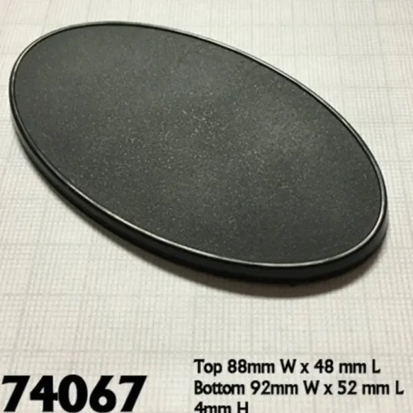 90mm X 52mm Oval Gaming Base (10) RPR 74067 - Miniature Marvels: Airplane Models & Painted Dice* Shop All