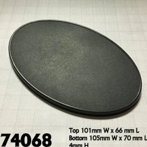 105mm X 70mm Oval Gaming Base (4) RPR 74068 - Miniature Marvels: Airplane Models & Painted Dice* Shop All