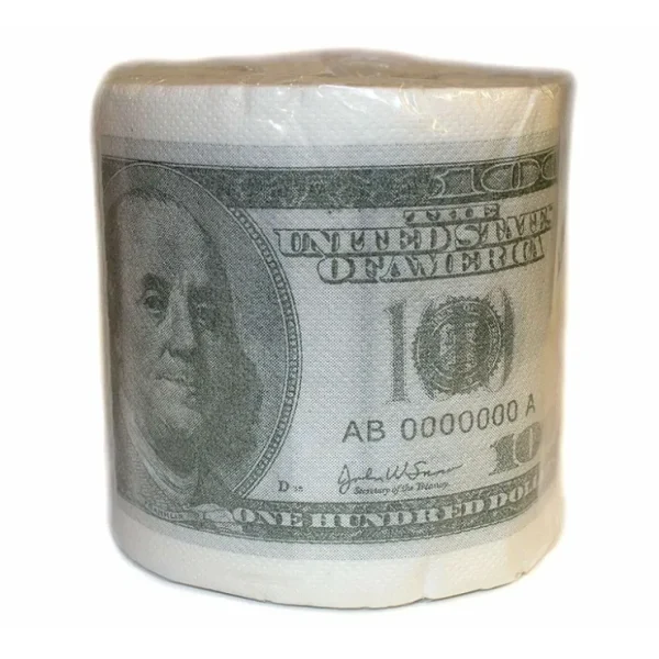 Clearance Money Toilet Paper Roll 100 Dollar Bill Tissue TP Benjamin Funny Gag Bath Joke $ - Miniature Marvels: Airplane Models & Painted Dice Egpull