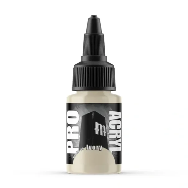 New Monument Hobbies Pro Acryl Standard Ivory 22ml - Miniature Marvels: Airplane Models & Painted Dice Paint