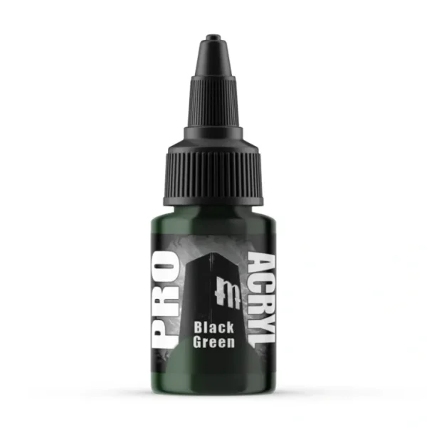 New Monument Hobbies Pro Acryl Standard Black Green 22ml - Miniature Marvels: Airplane Models & Painted Dice Paint