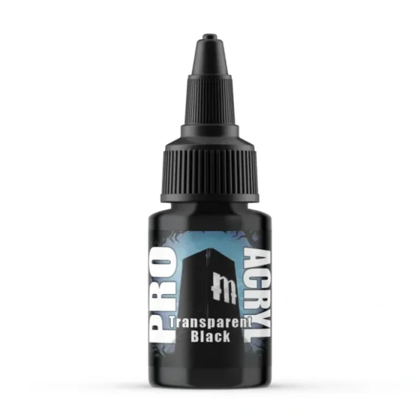 Fashion Monument Hobbies Pro Acryl Standard Transparent Black 22ml - Miniature Marvels: Airplane Models & Painted Dice Paint