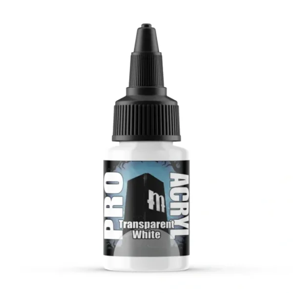 Cheap Monument Hobbies Pro Acryl Standard Transparent White 22ml - Miniature Marvels: Airplane Models & Painted Dice Paint