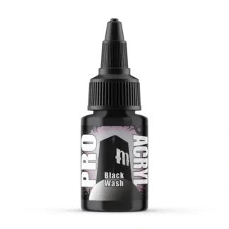 Discount Monument Hobbies Pro Acryl Standard Black Wash 22ml - Miniature Marvels: Airplane Models & Painted Dice Paint