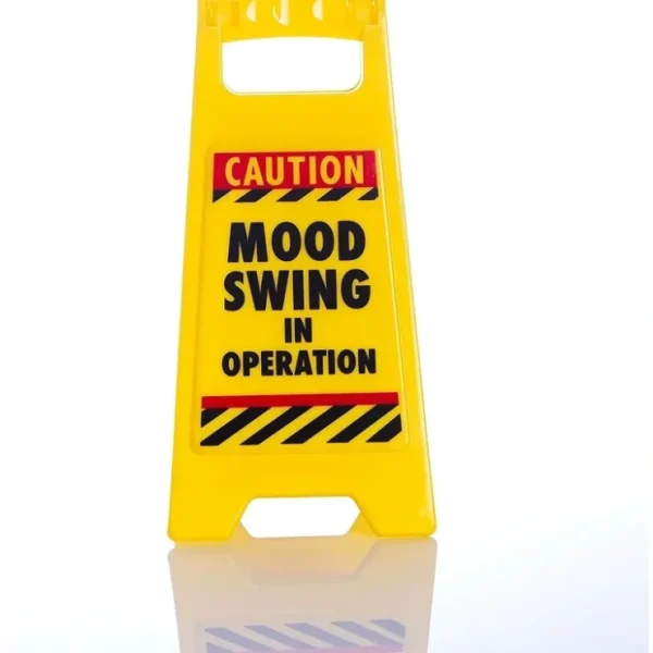 Clearance Mood Swing In Operation Desk Caution Sign Office Gift Accessory - Hilarious GaG - Miniature Marvels: Airplane Models & Painted Dice Egpull