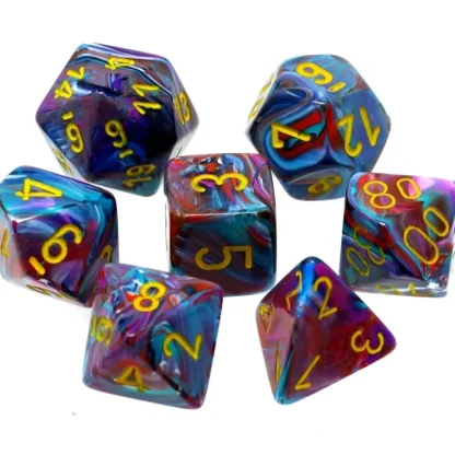 Sale Mosaic / Yellow: Festive Polyhedral Dice Set (7's) CHX 27450 - Miniature Marvels: Airplane Models & Painted Dice Dice