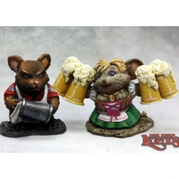 Cheap Mousling Bartender and Wench: Dark Heaven Legends RPR 03633 - Miniature Marvels: Airplane Models & Painted Dice Miniature