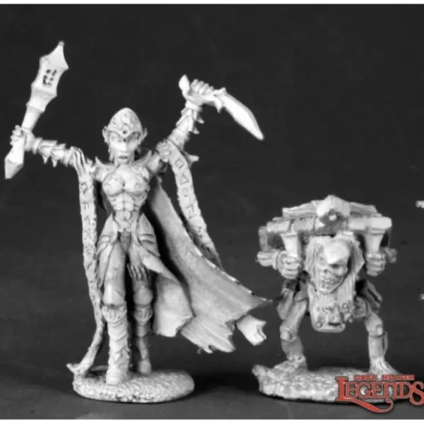 Shop Nathrae, Dark Elf Cleric: Dark Heaven Legends RPR 03110 - Miniature Marvels: Airplane Models & Painted Dice Miniature