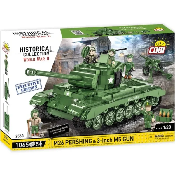 NC Cobi 2563 M26 Pershing & 3" M5 Gun Executive Edition - Miniature Marvels: Airplane Models & Painted Dice* Airplane Model