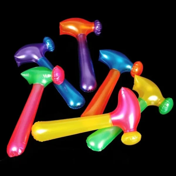 Best Sale 12 Neon Hammer Tool Inflatables ~ Blow Up Pool Party Fun Kids Toy Game Favors - Miniature Marvels: Airplane Models & Painted Dice Egpull