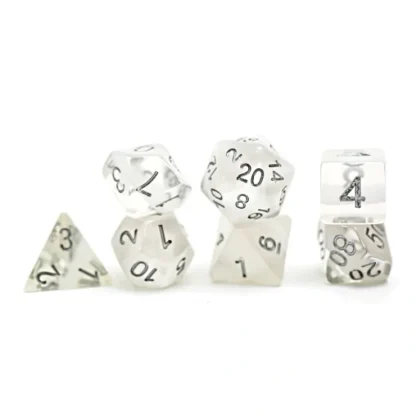 Discount Neutron Dice: "Ice" (White) GKG N070 - Miniature Marvels: Airplane Models & Painted Dice Dice