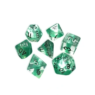 Clearance Neutron Dice: "Mint Green" GKG N0202 - Miniature Marvels: Airplane Models & Painted Dice Dice