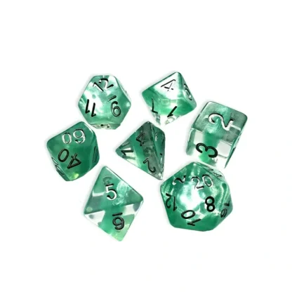 Clearance Neutron Dice: "Mint Green" GKG N0202 - Miniature Marvels: Airplane Models & Painted Dice Dice