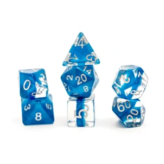 Fashion Neutron Dice: "Power Teal" (Dark Blue) GKG N030 - Miniature Marvels: Airplane Models & Painted Dice Dice