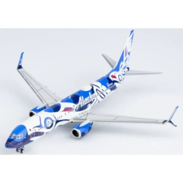 NG 58196 1:400 Alaska Airlines Boeing 737-800 N559AS (Salmon People with scimitar winglets) - Miniature Marvels: Airplane Models & Painted Dice* Airplane Model