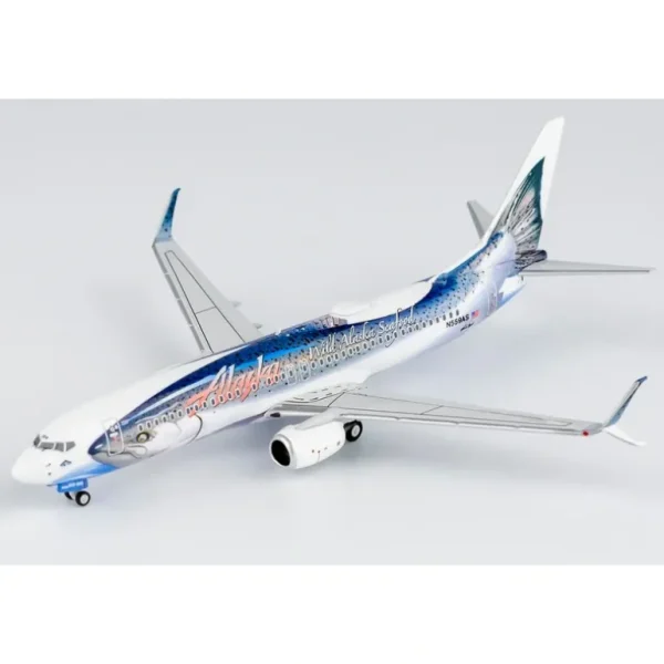 NG 58167 1:400 Alaska Airlines 737-800/w N559AS(Salmon Thirty Salmon II livery; with scimitar winglets) - Miniature Marvels: Airplane Models & Painted Dice* Airplane Model