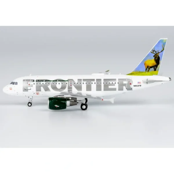 NG 48010 1:400 Frontier Airlines Airbus A318-100 N802FR (Montana the Elk) - Miniature Marvels: Airplane Models & Painted Dice* Airplane Model