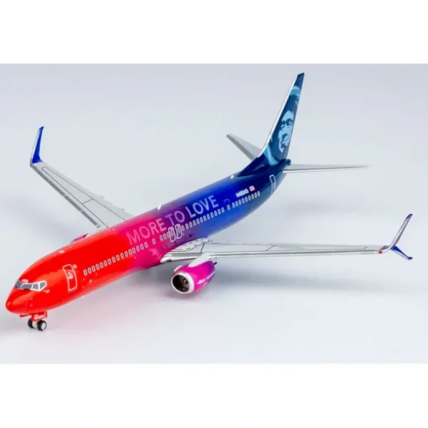 NG Models 79025 1:400 Alaska Airlines 737-900ER N493AS (More To Love cs; with scimitar winglets; with hybrid engines) - Miniature Marvels: Airplane Models & Painted Dice* Airplane Model
