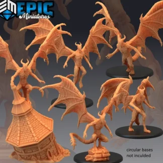 Outlet Night Gaunts - Miniature Marvels: Airplane Models & Painted Dice Miniature