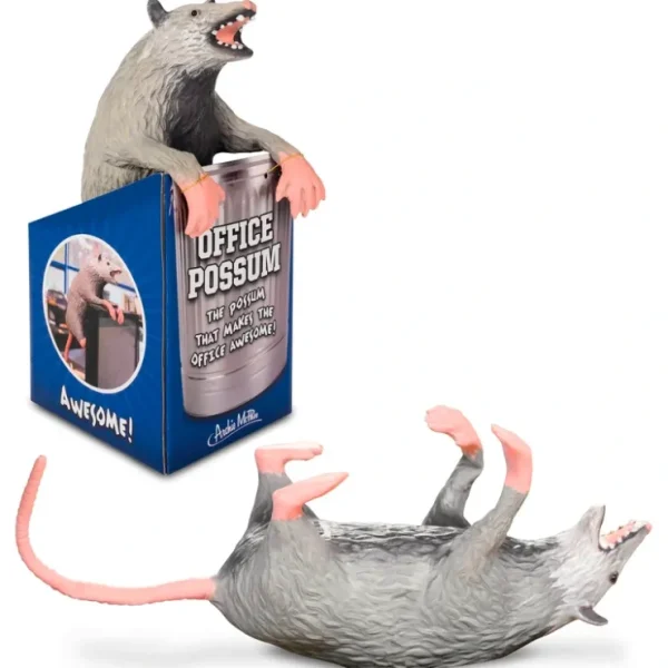 Clearance OFFICE POSSUM Figure - Your New Hang Out Buddy Toy - Archie McPhee - Miniature Marvels: Airplane Models & Painted Dice Egpull