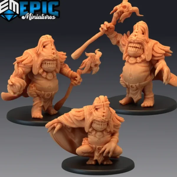 Hot Ogre Warlocks - Miniature Marvels: Airplane Models & Painted Dice Miniature