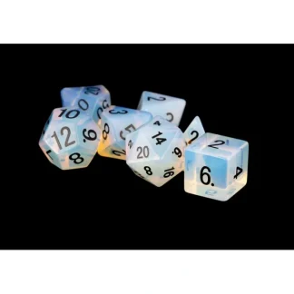 Outlet Opalite: Full-Sized 16mm Polyhedral Dice Set MET 102 - Miniature Marvels: Airplane Models & Painted Dice Dice