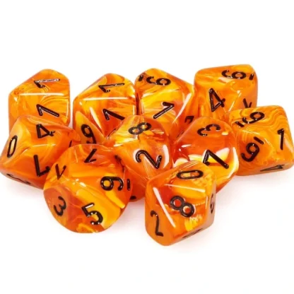 Best Sale Orange / Black: Vortex d10 Dice Set (10's) CHX 27233 - Miniature Marvels: Airplane Models & Painted Dice Dice