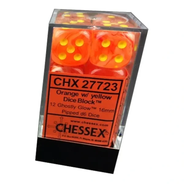 Cheap Orange / Yellow: Ghostly Glow 12d6 16mm Dice Block CHX 27723 - Miniature Marvels: Airplane Models & Painted Dice Dice