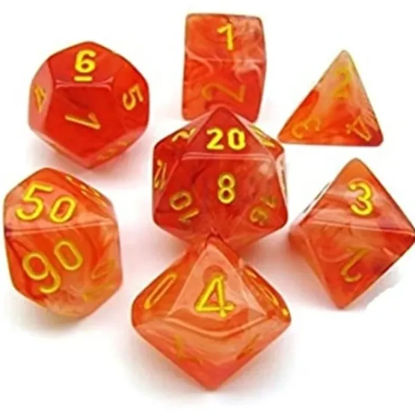 Best Orange / Yellow: Ghostly Glow Polyhedral Die Set (7's) CHX 27523 - Miniature Marvels: Airplane Models & Painted Dice Dice