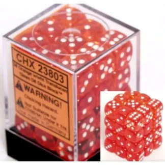 Best Orange with White: Translucent 36d6 12mm Dice Block CHX 23803 - Miniature Marvels: Airplane Models & Painted Dice Dice