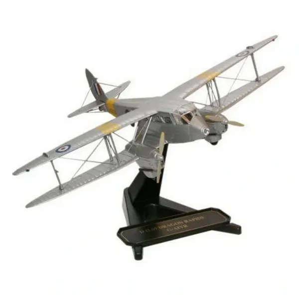 Oxford 72DR005 de Havilland Dragon Rapide Classic Wings, G-AIYR, Duxford Aerodrome, England - Miniature Marvels: Airplane Models & Painted Dice* Airplane Model